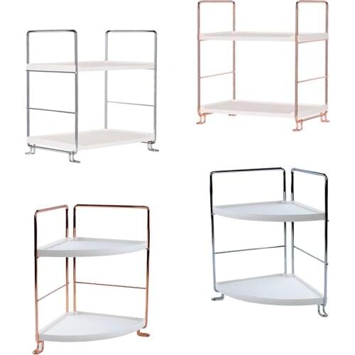 Kitchen Rack Storage Shelf 2-Tier Stand for Spice Rack Organizer, Metal Bathroom Shelf Stand for Storage Bottles