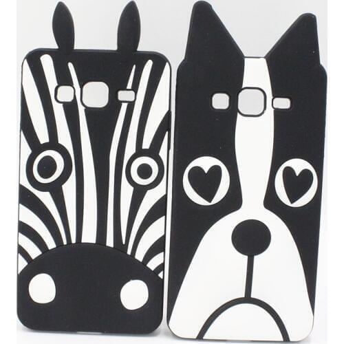 3D Cute Cartoon Zebra Dog Soft Silicone Fundas For Samsung Galaxy S8 Plus J7 J5 A3 A5 A7 2016 2017 Animals Phone Case S6 edge