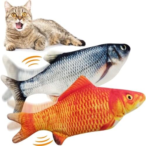 Floppy Fish Cat Toy Cat Toy Plush Simulation Fish Cat Toy-Electric Fish Catnip Toys-Funny Pets Chew Bite Supplies for Cat, Kitty