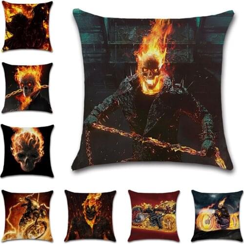 Skull Print Day of the Dead Halloween Cushion Cover Decoration Home Throw Sofa Chair Car Friend Office Seat Gift Pillowcase