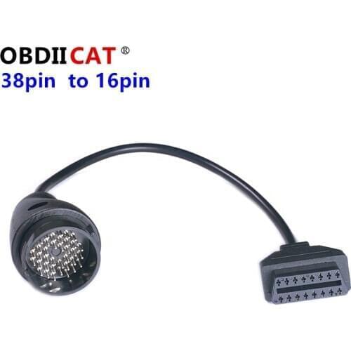 OBD Cable 38Pin to 16Pin OBD 2 OBD2 Female Adapter Connector Cable Car Accessories Tool 38 pin for Be---nz Brand
