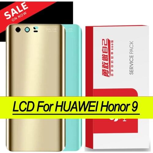 Original Back Cover for Huawei Honor 9 Battery Glass Rear Housing with Camera Lens with Adhensive sticker