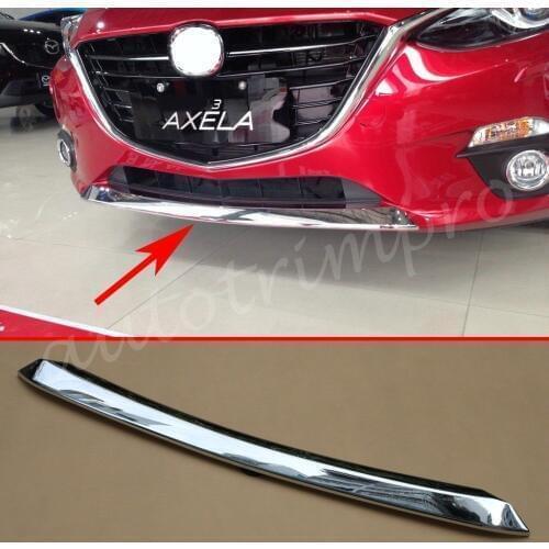 Front Head Bumper Fender Portect Chrome Trim Molding Cover Fit FOR Mazda3 BM BN 2014 2015 2016 Accessories Garnish