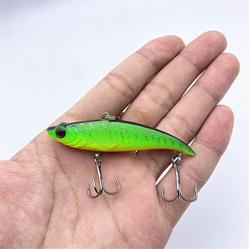 1PCS Winter Sea Fishing VIB Hard Bait 13g/7.4cm Artificial Bionic Swim Lure CrankBait Wobblers Pesca Three Hook Fishing Tackle
