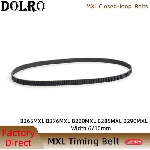 5/10pcs MXL Timing belt B265 B276 B280 B285 B290 Width 6/10mm Synchronous belt 212MXL 221MXL 224MXL 228MXL 232MXL Pitch 2.032mm