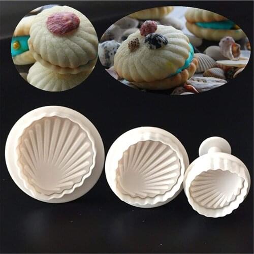 3pcs Clay Cutter Shell Shape Polymer Clay Modeling Emboss Spring Stamp Cutting Mold Ceramics Pottery Tools Hobby Art Supplies