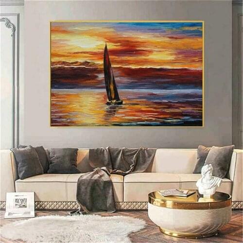 Handpainted Wall Art Canvas painting Handmade Canvas Oil Painting wall Picture For Modern Office Bedroom Home Decor Landscape
