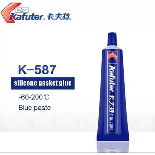 Kafuter Blue Silicone Sealant Waterproof Glue K-587 55g High Temperature Resistant Vehicle Maintenance And Repair With Sealant