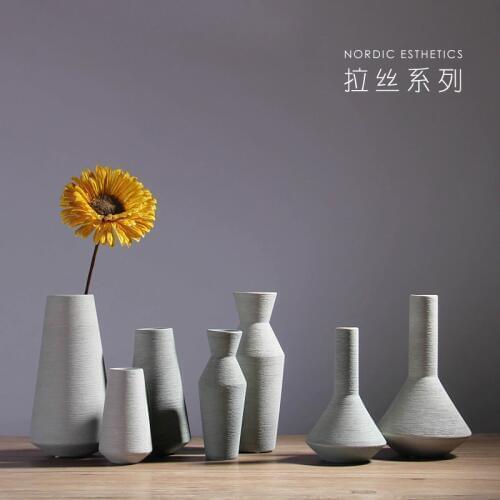 Nordic home ceramic vase set table table flower vase wine cabinet creative decoration filamentator jarrones decorativos moderno