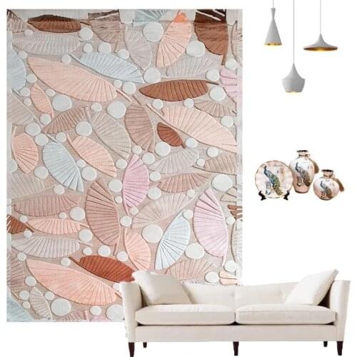 Modern simple fashoin rayon silk living room carpet Soft area rug for girls' room Pink decorative parlor or cloakroom carpet