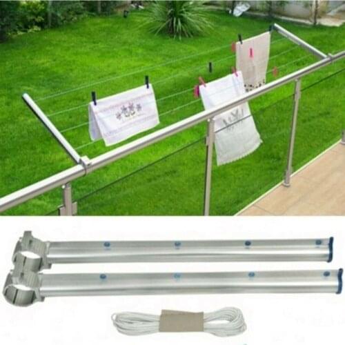 Clothes Line Dryer Bathroom Accessories Drying Rack White/Black/Golden/Silver Clothesline Rack Laundry Dryer Double Layer