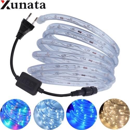 220V LED Strip Waterproof Neon Strip LED Light Christmas Outdoor Rainbow Tube Rope Light Led Strip