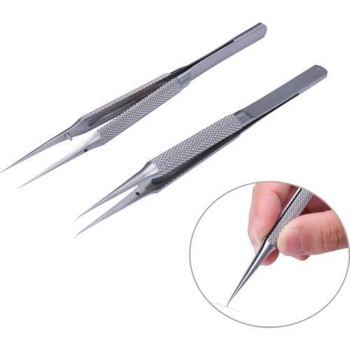 Precision Stainless Steel Fly Line Tweezers For iPhone Motherboard Repair Phone Clip 0.02mm Jumper Line