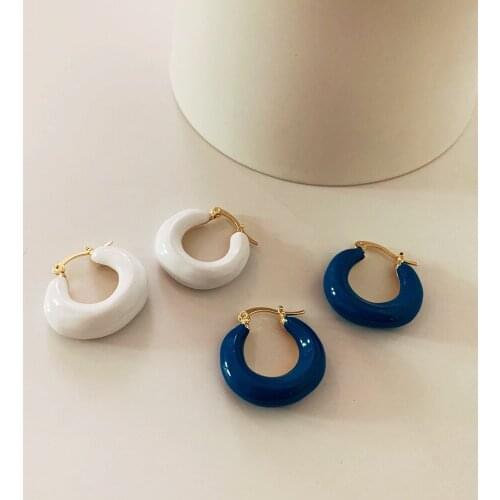 Vintage round loop earrings dangle earrings for woman