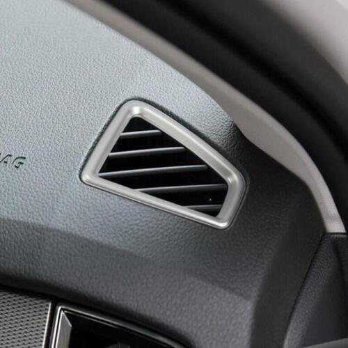 2PCS Matte Silver ABS Chrome Car Air Conditioner Vent Outlet Cover Trim Molding For Skoda Kodiaq 2017 Car Styling Accessories