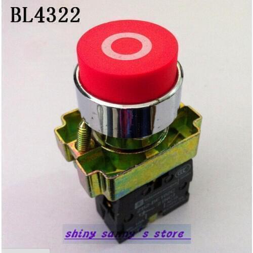 4Pcs/Lot BL4322 XB2-BL4322 1 NC Momentary Red O Sign Projecting Pushbutton Brand New