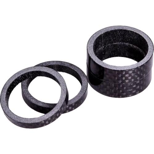5pcs Carbon fiber Bicycle Washer 5mm 10mm Ultra-Light Mountain Road Bike Washers Spacer Gasket Fork Headset Parts