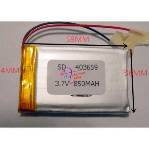 Best battery brand Size 403659 3.7V 850mah tablet battery with Protection Board For MP5 GSP Digital Products Free S