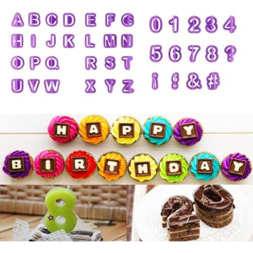 English Biscuit Mould Alphanumeric Symbols Typography Stamp Seal Biscuit Tool Bakeware #86011