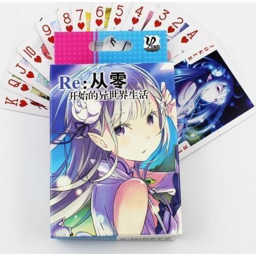 Anime Re:Life In A Different World From Zero Poker Cards Cosplay Board Game Cards With Box Free Shipping