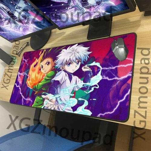 XGZ Custom Large Computer Desk Mat Black Lock Edge Hunter GON FREECSS Gaming Mouse Pad Rubber Non-slip for Dota Csgo Gamer Xxl