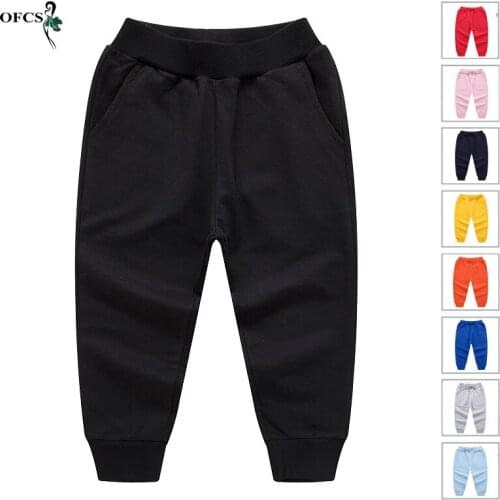 New Arrival 2-12Years Boys Girls Pants Spring Korean Style Fashion Cotton Sport Pants Enfant Garcon Trousers Childrens Clothing