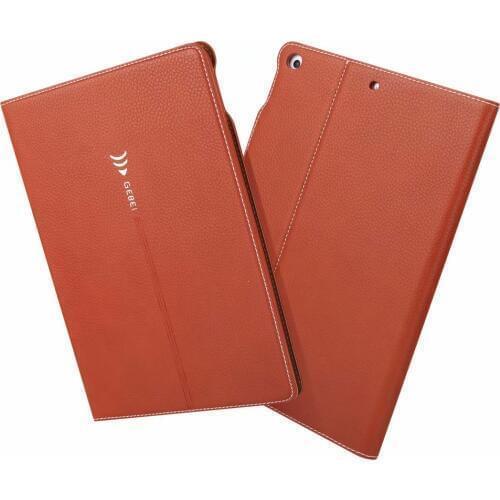 For iPad 2 3 4 Genuine Leather Cowhide Case TPU Cover For iPad 5/6 9.7" Air Air2 Mini 1 2 3 4 Tablet silicon stand shell +pen
