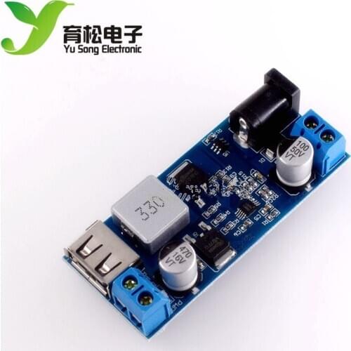 DC-DC 24V/12V to 5V 5A DC power supply step-down module power converter with USB charging