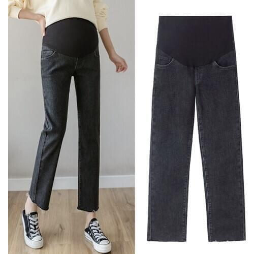 Maternity Jeans Fashion Loose Straight Pants Spring and Autumn High Waist Stomach Lift Pants
