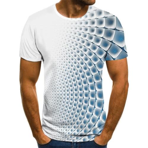 2021 Summer new multicolor 3D printing graphic T-shirt men and women personality fashion street casual shirt childrens clothing