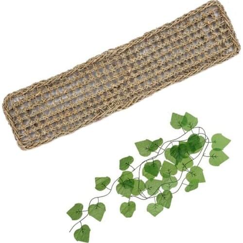 Reptile Lizard Lounger Bearded Dragon Hammock,Grass Fibers Hammock Bed For , Bearded Dragons, Geckos, Iguanas, And Hermit Crabs