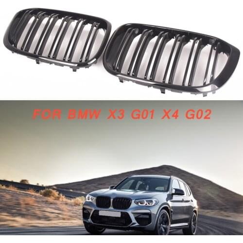 Gloss black Front Kidney Grille Slat Style Grill for For BMW X3 G01 X4 G02 for BMW x3 25i 28i