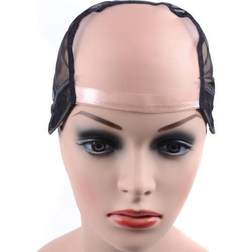 Hot Sale 1Pc 5*5 U Part MONO Wig Caps For Make Wigs Glueless Full Lace Wig Caps For Weaving Mesh Hair Net Wig Base Cap