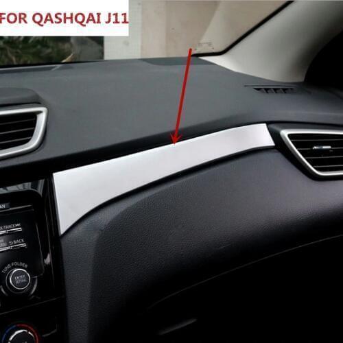 FIT FOR NISSAN QASHQAI LHD J11 2014-2018 CHROME CENTER CONSOLE GLOVE BOX COVER GARNISH TRIM PASSENGER SIDE ACCESSORIES