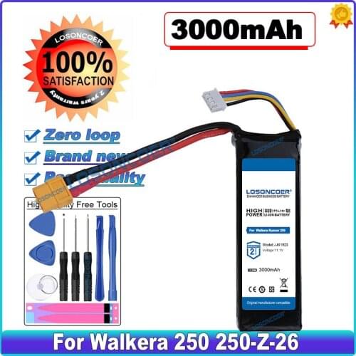 LOSONCOER 11.1V 3000mAh 3S XT60 Plug Lipo Battery For Walkera Runner 250 250-Z-26 RC Helicopter Qudcopter Drone