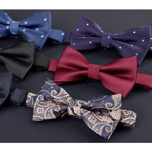 Fashion Korean Elegant Gentleman Bow Ties Flower Wedding Party Retro Bow Ties Butterfly Gravata Gorgeous Tie for Man Gifts