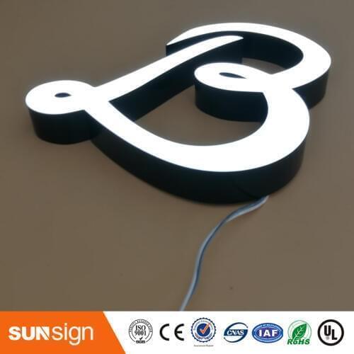 Outdoor epoxy resin led channel letters sign board designs for shops
