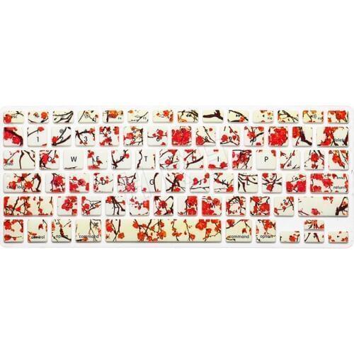 New Plum blossom Flower Silicone Laptop Keyboard Skin Protector Cover Film Guard For All Apple Macbook Pro Air Retina 13 15 17