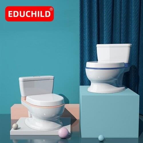 Educhild Baby Toilet Portable Multifunction Toilet Training Baby Potty Safety PP Material Toddler Potty Training Seat 0-7Y