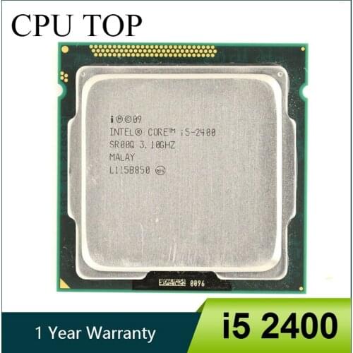 Intel core i5 2400 Processor Quad-Core 3.1GHz LGA 1155 TDP 95W 6MB Cache i5-2400 Desktop CPU