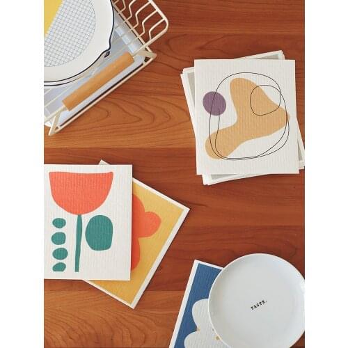 Dish Towel Oil-Free Rag Household Kitchen Lint-Free Absorbent Dishcloth Wooden Fiber Artifact Pure Cotton