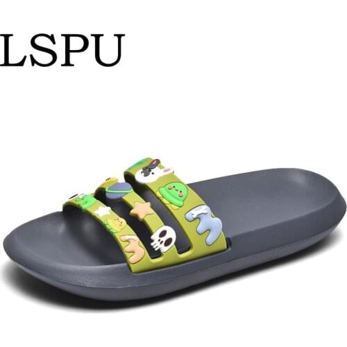 New Arrivals Unisex Summer Slides Slip On Breathable Water Beach Shoes Flip Flops Lightweight Home Slippers Men Plus Size 36-45