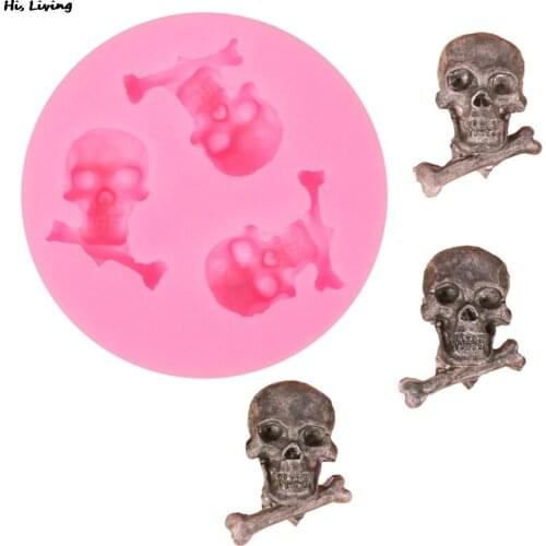 Halloween Skull Silicone Mold Chocolate Mousse Sugar Baking Kitchen Mold Molds Silicone Cake Decoration Accessories