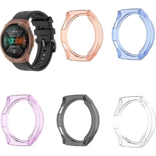 Clear TPU Protector Bumper Watch Frame Case Cover for Hua wei GT 2e Smart Watch Band Strap Bracelets Accessories GT2e