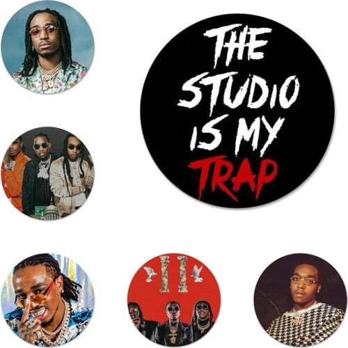 Migos Quavo Icons Pins Badge Decoration Brooches Metal Badges For Clothes Backpack Decoration