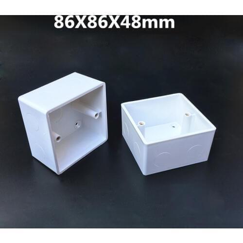 10pcs 86-type Electrical Mounting Junction Box Height Thickened 86*86*48 Wall Wire Box Universal Flame Retardant PVC