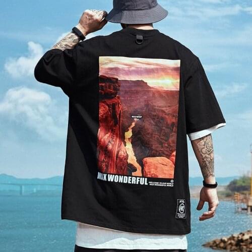 2021 Summer Men T Shirt Harajuku Hip Hop Tops Tees 100% Cotton Streetwear Men Clothing Male Tshirt Casual T-shirt for Men