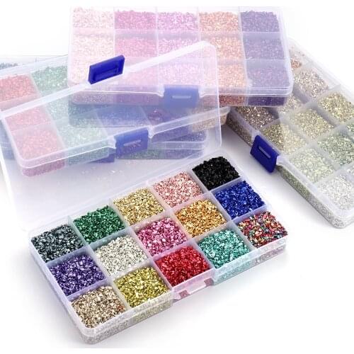 300g/Box Multi-color Crushed Glass Stones Resin Fillings Set for DIY Epoxy Resin Mold Irregular Nail Art Decoration Jewelry Kits