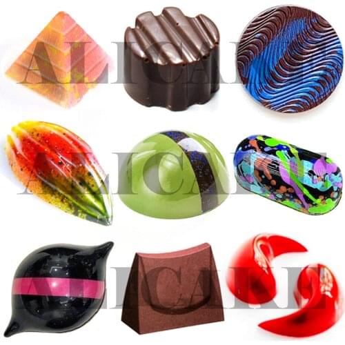 3D Chocolate Mold Polycarbonate Sphere Capsule Thick Chocolate Bar Mould Food Grade Cake Mold for Chocolate Bakery Baking Tools