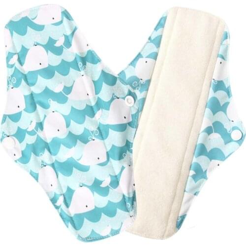 5Pcs Organic Bamboo Inner Washable Reusable Feminine Hygiene Menstrual Pads Sanitary Pads Lady Cloth Pad Panty Liner Size 25*7cm